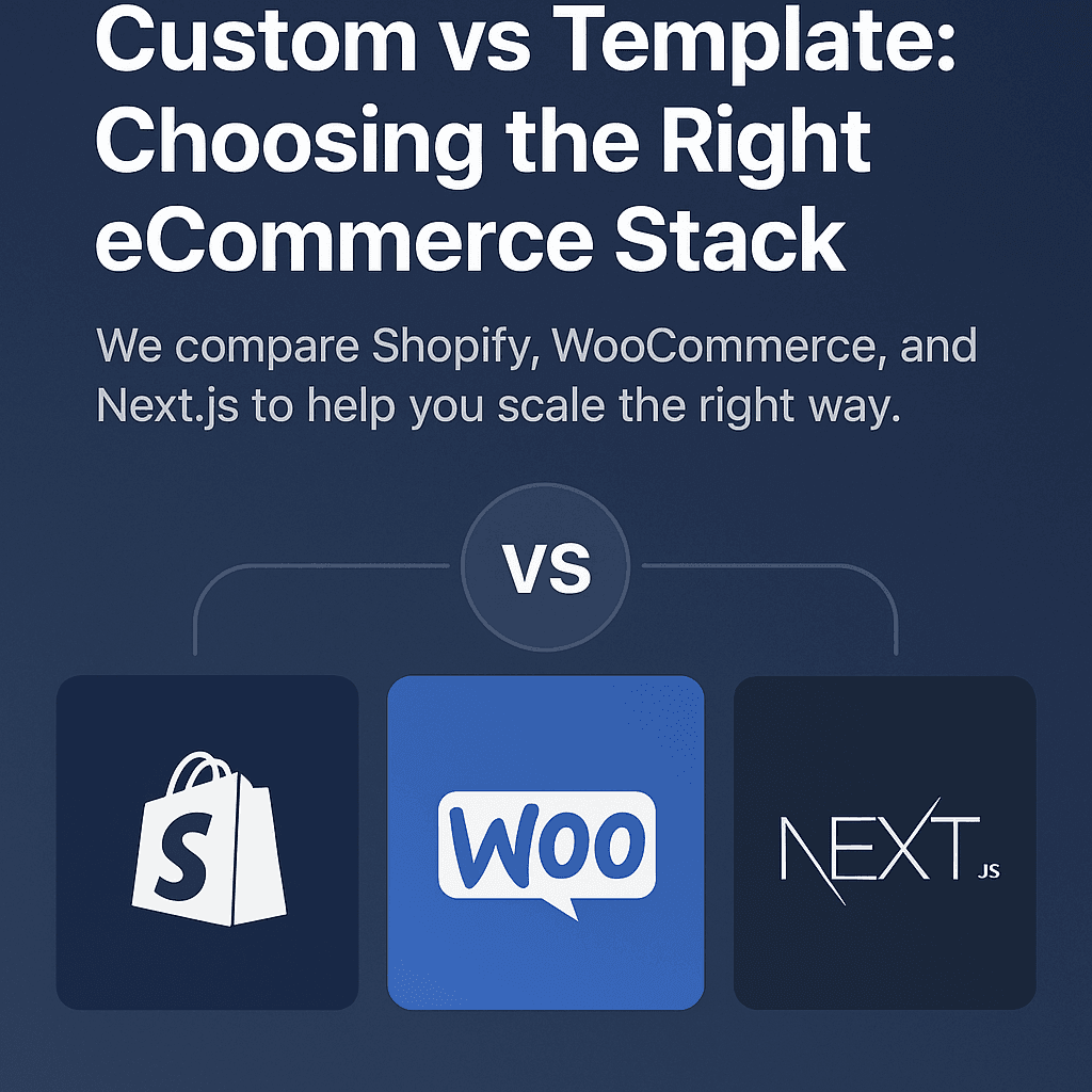 Custom vs Template: Choosing the Right eCommerce Stack